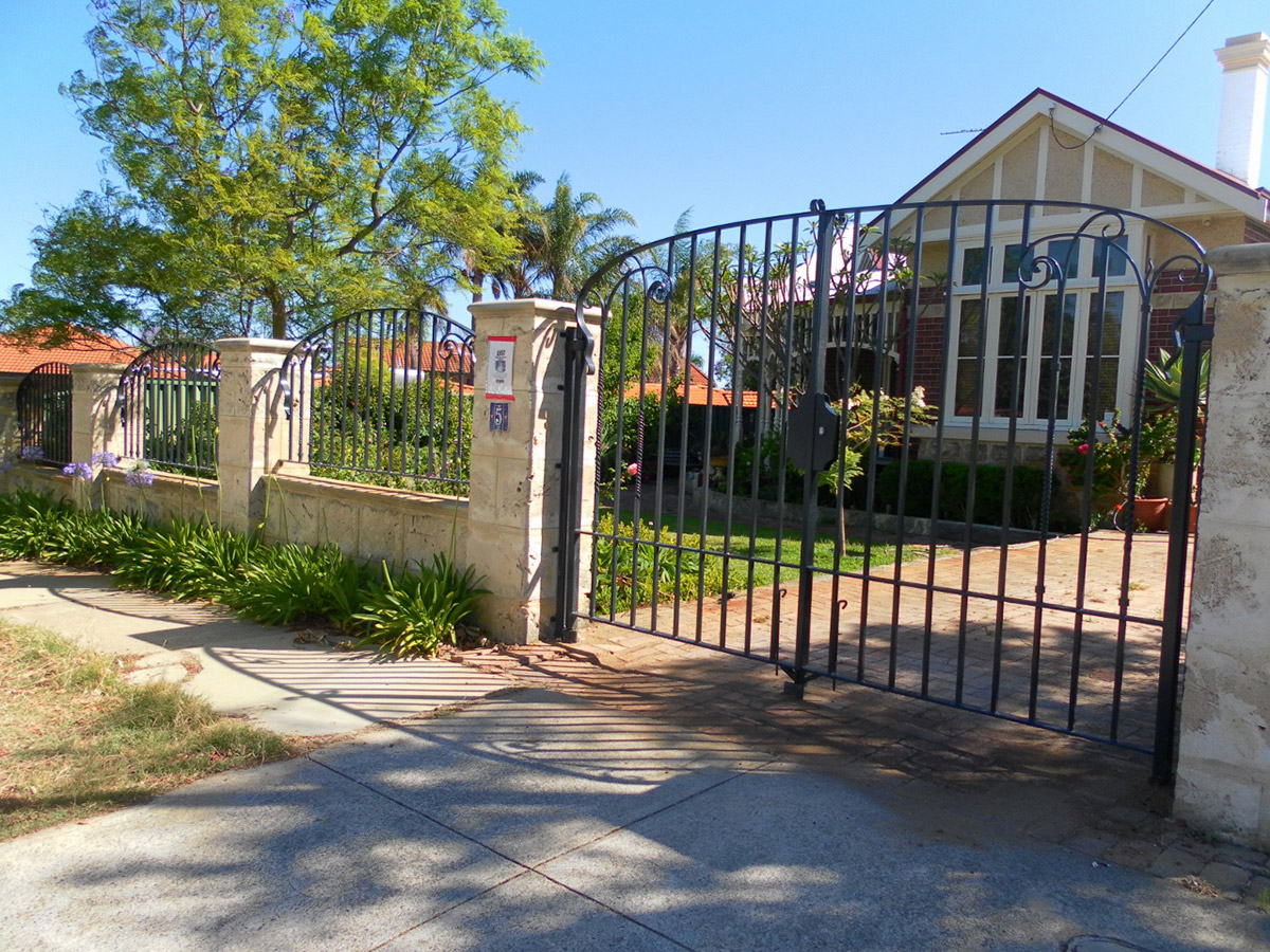 driveway gate forged wrought iron