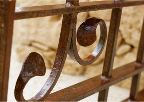 wrought ironwork scroll detail